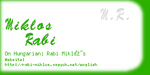 miklos rabi business card